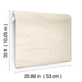 Morgana Off-White Layered Stone Texture Scrubbable Strippable Vinyl on Non Woven Wallpaper by Chesapeake - 4191-83000
