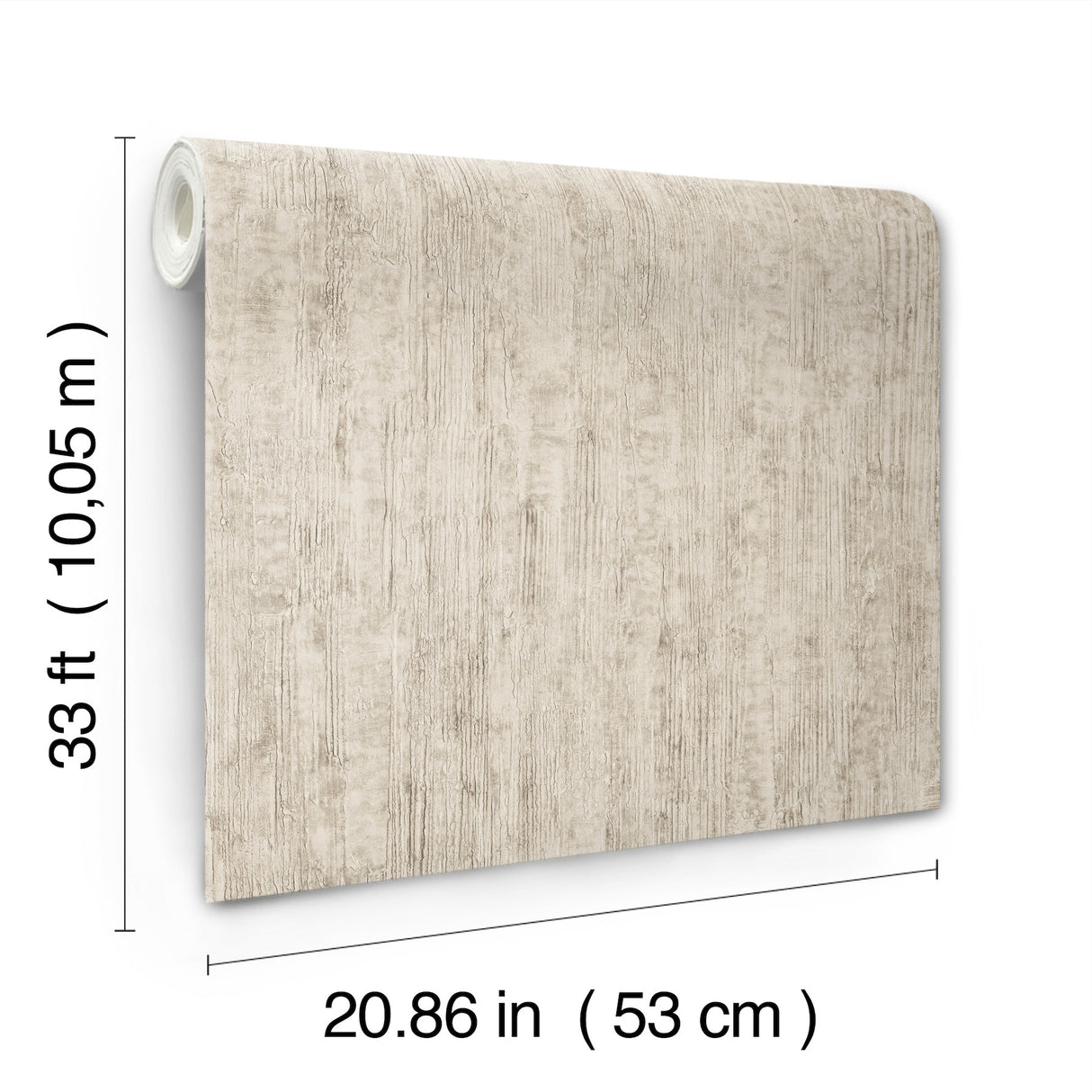 Ramona Beige by Chesapeake Distressed Weathered Texture Vinyl on Non Woven Unpasted Scrubbable Strippable Kitchen Bath Wallpaper - 4191-83003