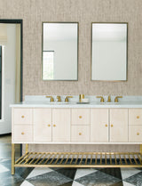 Ramona Beige by Chesapeake Distressed Weathered Texture Vinyl on Non Woven Unpasted Scrubbable Strippable Kitchen Bath Wallpaper - 4191-83003