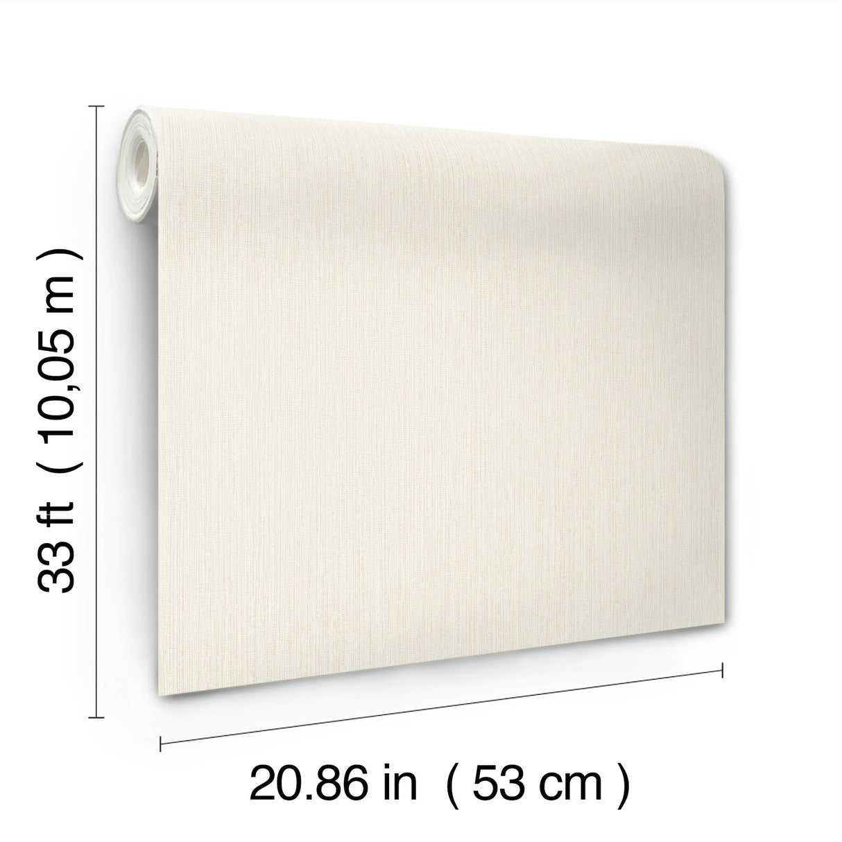 Elijah Cream and Pale Grey Vertical Striations Texture Non Woven Unpasted Strippable Wallpaper by Chesapeake Kitchen & Bath Collection - 4191-83005