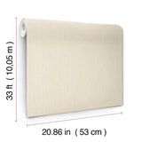 Elijah Neutral Beige and Cream Vertical Striation Texture Transitional Non Woven Strippable Washable Wallpaper by Chesapeake - 4191-83006