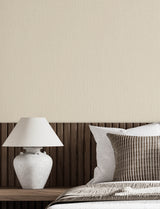 Elijah Neutral Beige and Cream Vertical Striation Texture Transitional Non Woven Strippable Washable Wallpaper by Chesapeake - 4191-83006