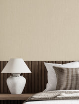 Elijah Light Brown Vertical Striation Texture Non Woven Unpasted Wallpaper by Chesapeake Transitional Kitchen & Bath Collection - 4191-83007