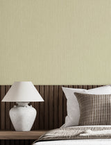 Elijah Light Green Texture Wallpaper by Chesapeake Transitional Sage Moss Vertical Striations Non Woven Unpasted Wallpaper - 4191-83009