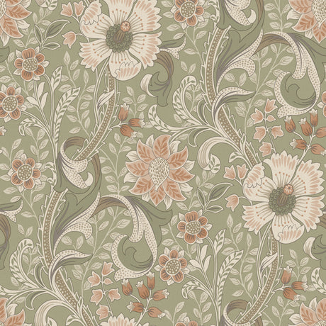 Liora Green Floral Trail Wallpaper by Chesapeake - 4191-83014