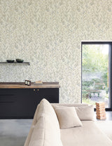 Laverne Neutral Wildflowers Farmhouse Botanical Watercolor Unpasted Non Woven Washable Strippable Wallpaper by Chesapeake - 4191-83017