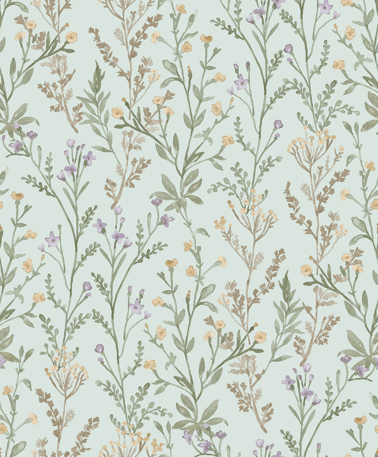 Laverne Aquamarine Wildflowers Wallpaper by Chesapeake - 4191-83018