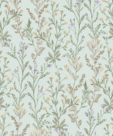 Laverne Aquamarine Wildflowers Wallpaper by Chesapeake - 4191-83018