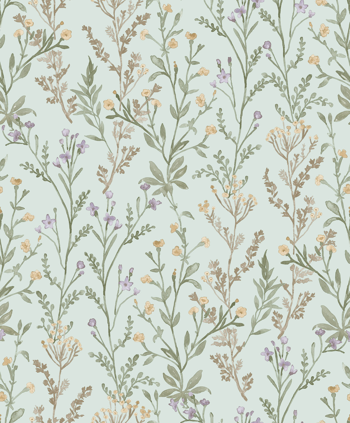 Laverne Aquamarine Wildflowers Wallpaper by Chesapeake - 4191-83018