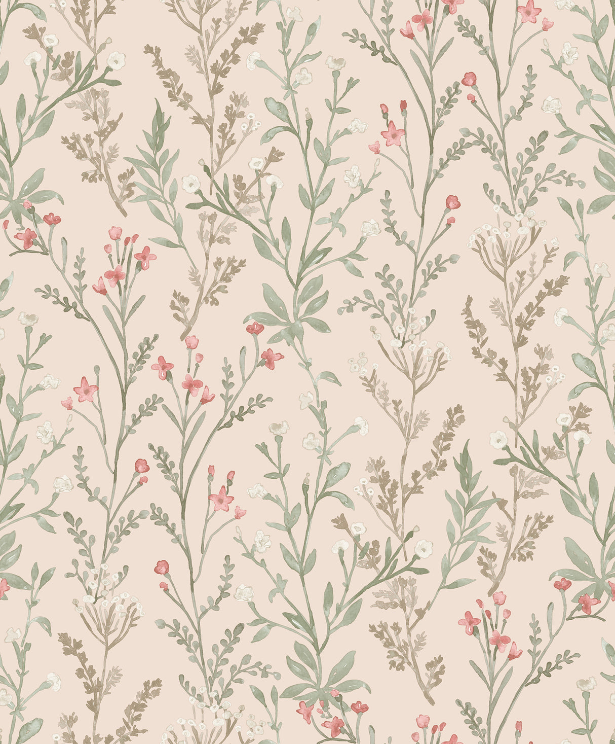 Laverne Blush Wildflowers Wallpaper by Chesapeake - 4191-83020