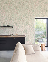 Laverne Blush Wildflowers Wallpaper by Chesapeake - Farmhouse Botanical Non Woven Unpasted Sidewall - 4191-83020