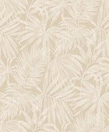Sonny Beige Fronds Wallpaper by Chesapeake - Tropical Palm Leaf Non Woven - 4191-83025
