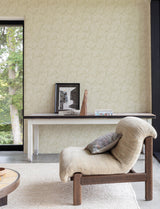 Sonny Beige Fronds by Chesapeake Kitchen and Bath Tropical Palm Leaf Botanical Non Woven Unpasted Washable Strippable Wallpaper - 4191-83025
