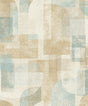 Cassandra Teal Block Geometric Non Woven Wallpaper by Chesapeake - 4191-83031