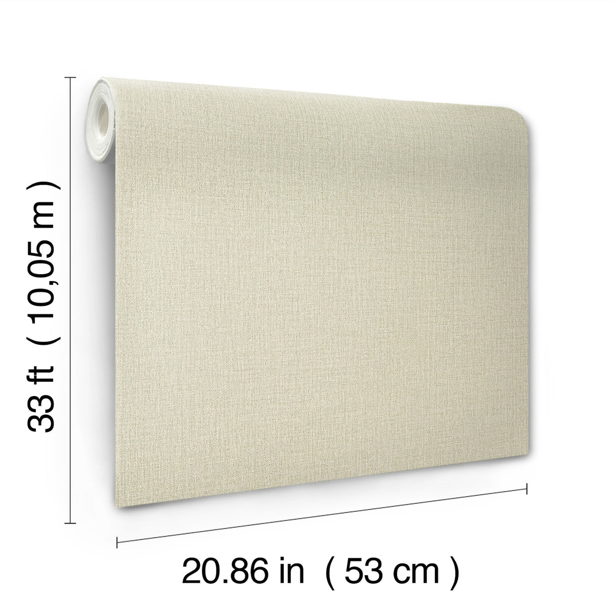 Sonia Light Green Faux Linen Transitional Solid Vinyl Non Woven Scrubbable Strippable Wallpaper by Chesapeake - 4191-83036