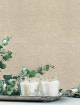 Tansy Taupe by Chesapeake Industrial Distressed Textured Vinyl Non Woven Scrubbable Strippable Wallpaper Kitchen and Bath 4191-83040