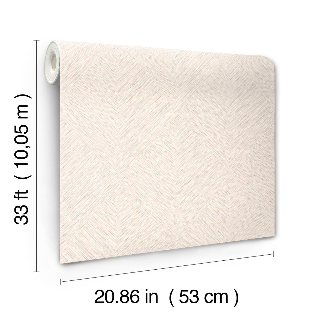 Hollis Beige by Chesapeake Textured Diamond Geometric Vinyl on Non Woven Unpasted Scrubbable Wallpaper Kitchen and Bath Collection - 4191-83043
