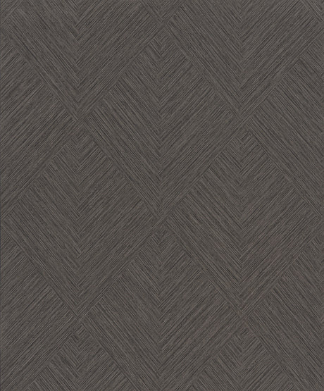 Hollis Charcoal Textured Diamond Wallpaper by Chesapeake - 4191-83046