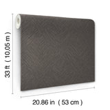 Hollis Charcoal by Chesapeake Textured Diamond Geometric Kitchen and Bath Scrubbable Strippable Unpasted Non Woven Wallpaper - 4191-83046