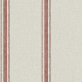 Linette Red Fabric Stripe Wallpaper by Chesapeake - 4192-12464