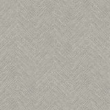 Caladesi Dark Grey Linen Chevron Wallpaper by Chesapeake - 4192-13674