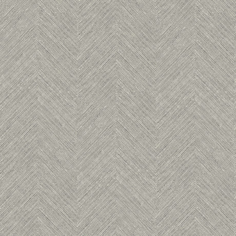 Caladesi Dark Grey Linen Chevron Wallpaper by Chesapeake - 4192-13674