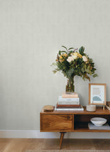 Caladesi Light Grey by Chesapeake Linen Chevron Textured Unpasted Non Woven Hybrid Wallpaper from the Plaid and Stripe Collection 4192-13679