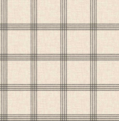 Twain Black Plaid Wallpaper by Chesapeake - 4192-24479