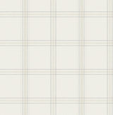 Auberge White Plaid Textured Non Woven Wallpaper by Chesapeake - 4192-27606
