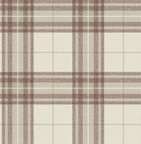 Cabin Check Rust Plaid Wallpaper by Chesapeake - 4192-27696