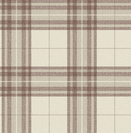 Cabin Check Rust Plaid Wallpaper by Chesapeake - 4192-27696