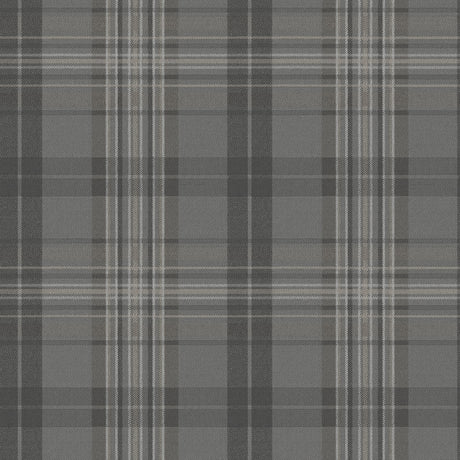 Austin Charcoal Plaid Wallpaper by Chesapeake - 4192-330215