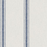 Linette Blue Fabric Stripe Wallpaper by Chesapeake - 4192-70067