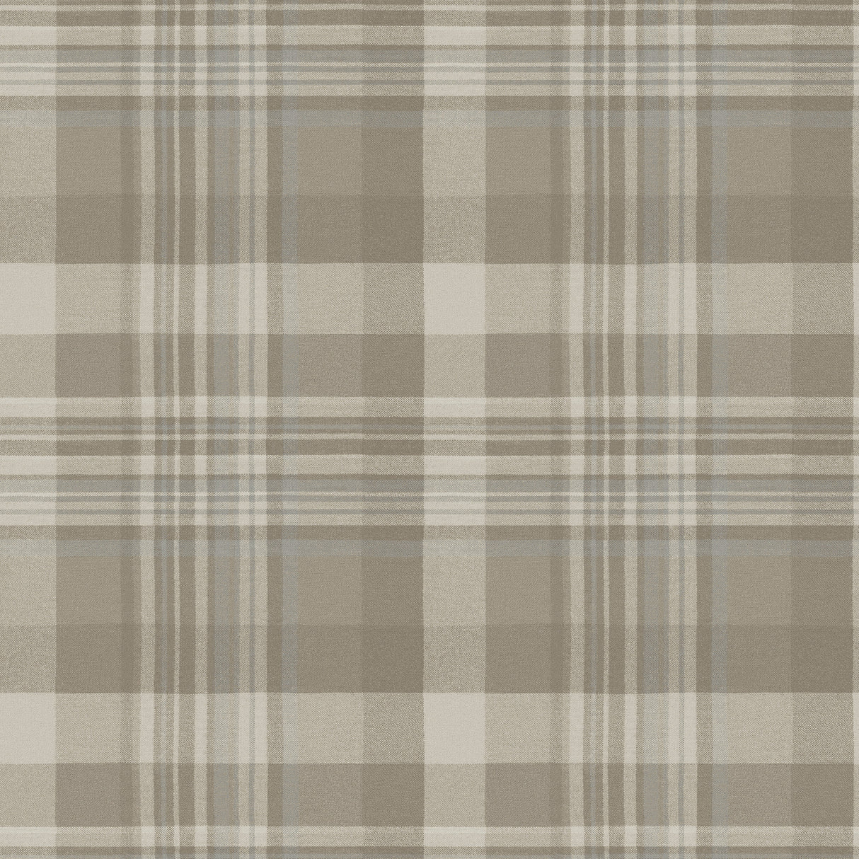 Dutton Plaid Light Brown Flannel Wallpaper by Chesapeake - 4192-72633