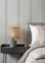 Calvados Turquoise Linen Stripe by Chesapeake Farmhouse Style Prepasted Non Woven Hybrid Stripe Wallpaper 20.5 in x 33 ft Roll - 4192-83122