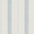 Calvados Blue Linen Stripe Wallpaper by Chesapeake - SKU 4192-83123, classic vertical stripe pattern in navy, light blue, and white on a light grey linen-textured background