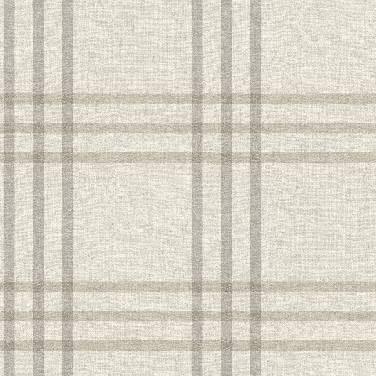 Fletcher Grey Plaid Farmhouse Wallpaper in Smokey Grey by Chesapeake - 4192-83401