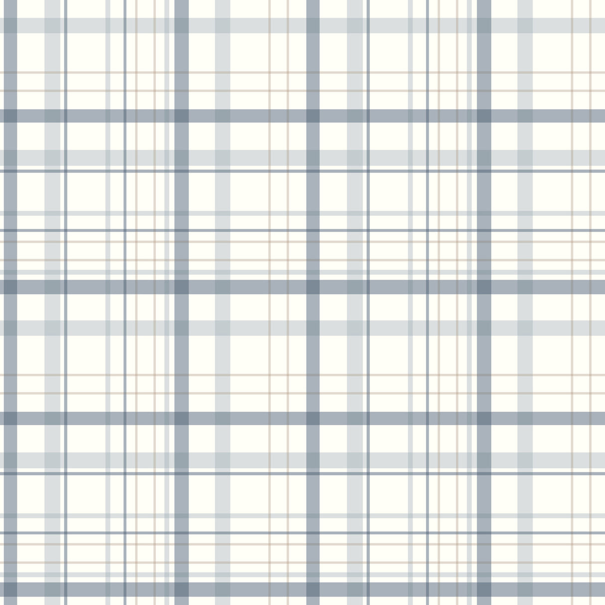 Burgess Blue Plaid Farmhouse Wallpaper by Chesapeake 4192-83406