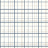 Burgess Blue Plaid Farmhouse Wallpaper by Chesapeake 4192-83406