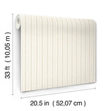Harville Beige Double Stripe Wallpaper by Chesapeake Prepasted Easy Walls Non Woven Hybrid Washable Strippable Farmhouse Stripe - 4192-83427