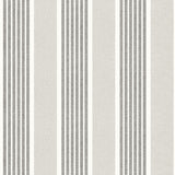 Bingley Charcoal Embellished Stripe Wallpaper by Chesapeake - 4192-83435