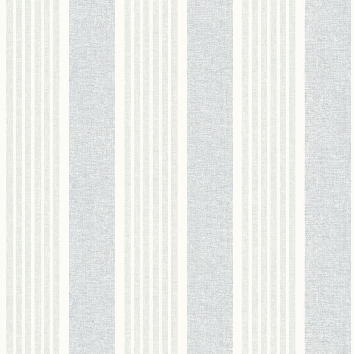 Bingley Light Blue Embellished Stripe Wallpaper by Chesapeake - SKU 4192-83436, featuring sky blue and white multi-stripe bands with fine linen detailing