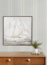 Maddox Sky Blue by Chesapeake Farmhouse Flannel Stripe Prepasted Non Woven Hybrid Wallpaper Plaid and Stripe Collection - 4192-83439