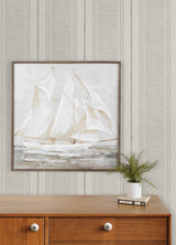 Maddox Flannel Stripe Wallpaper in Grey by Chesapeake Easy Walls Prepasted Non Woven Hybrid Washable Strippable Sidewall - 4192-83441