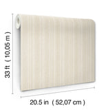 Stokes Beige by Chesapeake Chevron Stripe Prepasted Non Woven Hybrid Easy Walls Wallpaper from Plaid and Stripe Collection - 4192-83445