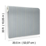 Stokes Blue Chevron Stripe by Chesapeake Modern Graphic Prepasted Wallpaper - 4192-83447