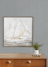 Stokes Blue Chevron Stripe by Chesapeake Modern Graphic Prepasted Wallpaper - 4192-83447