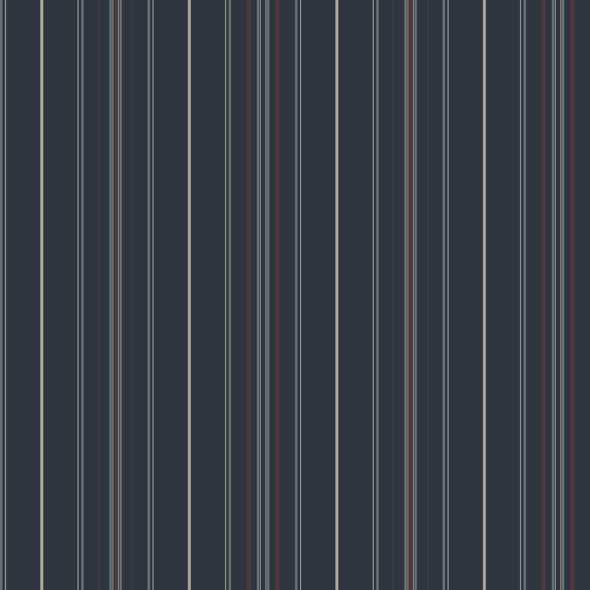 Lascelle Navy Modern Pinstripe Wallpaper by Chesapeake - 4192-83450
