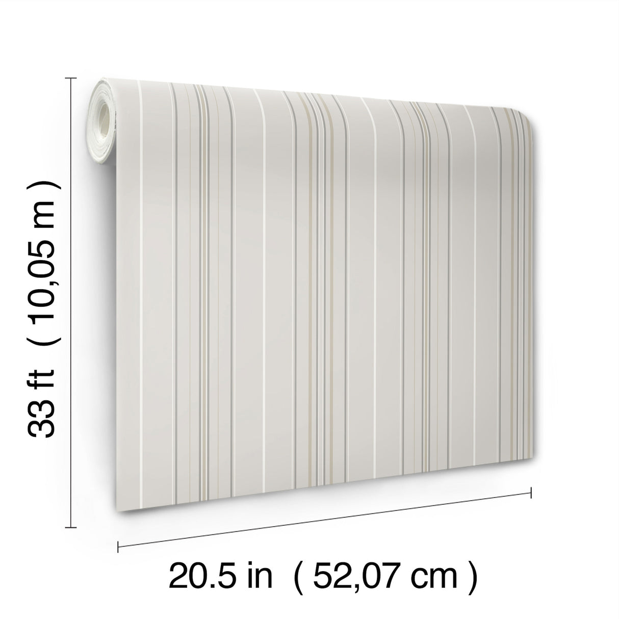 Lascelle Light Grey Modern Pinstripe Wallpaper by Chesapeake Plaid & Stripe Collection - 4192-83451