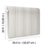 Lascelle Light Grey Modern Pinstripe Wallpaper by Chesapeake Plaid & Stripe Collection - 4192-83451
